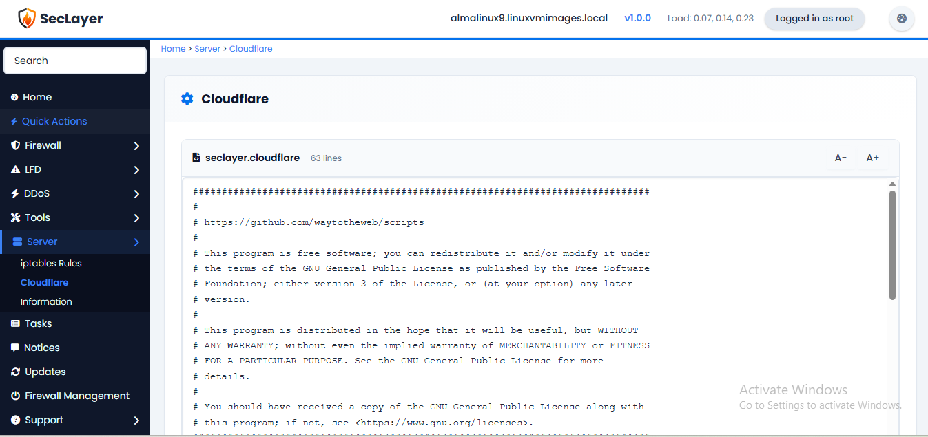 Cloudflare screen